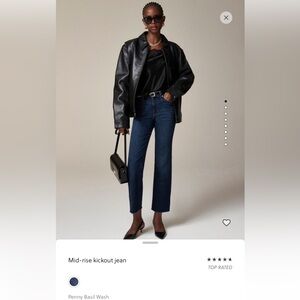 J. Crew Mid-Rise Kick-Out Jeans in Penny Basil Wash